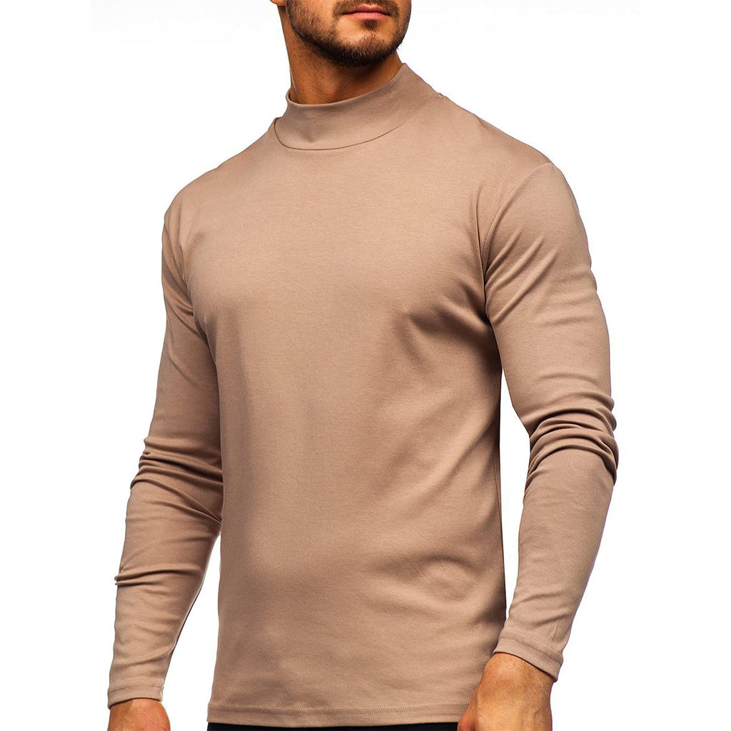 Rela Bota Mens Half Turtleneck Long Sleeve Pullover Basic Designed Undershirt Stretch Slim Fit Sweaters