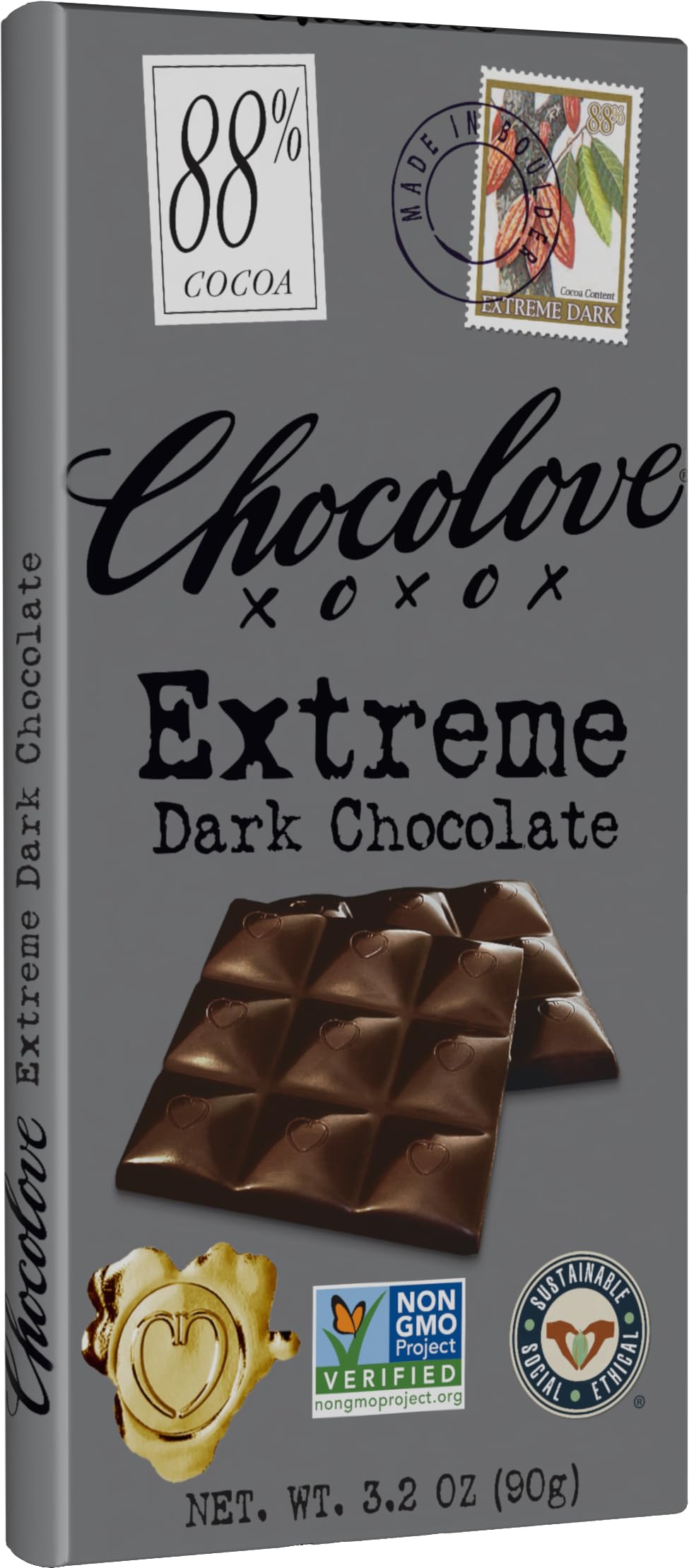 Chocolove Strong Dark Chocolate Mini, 1.3 oz
