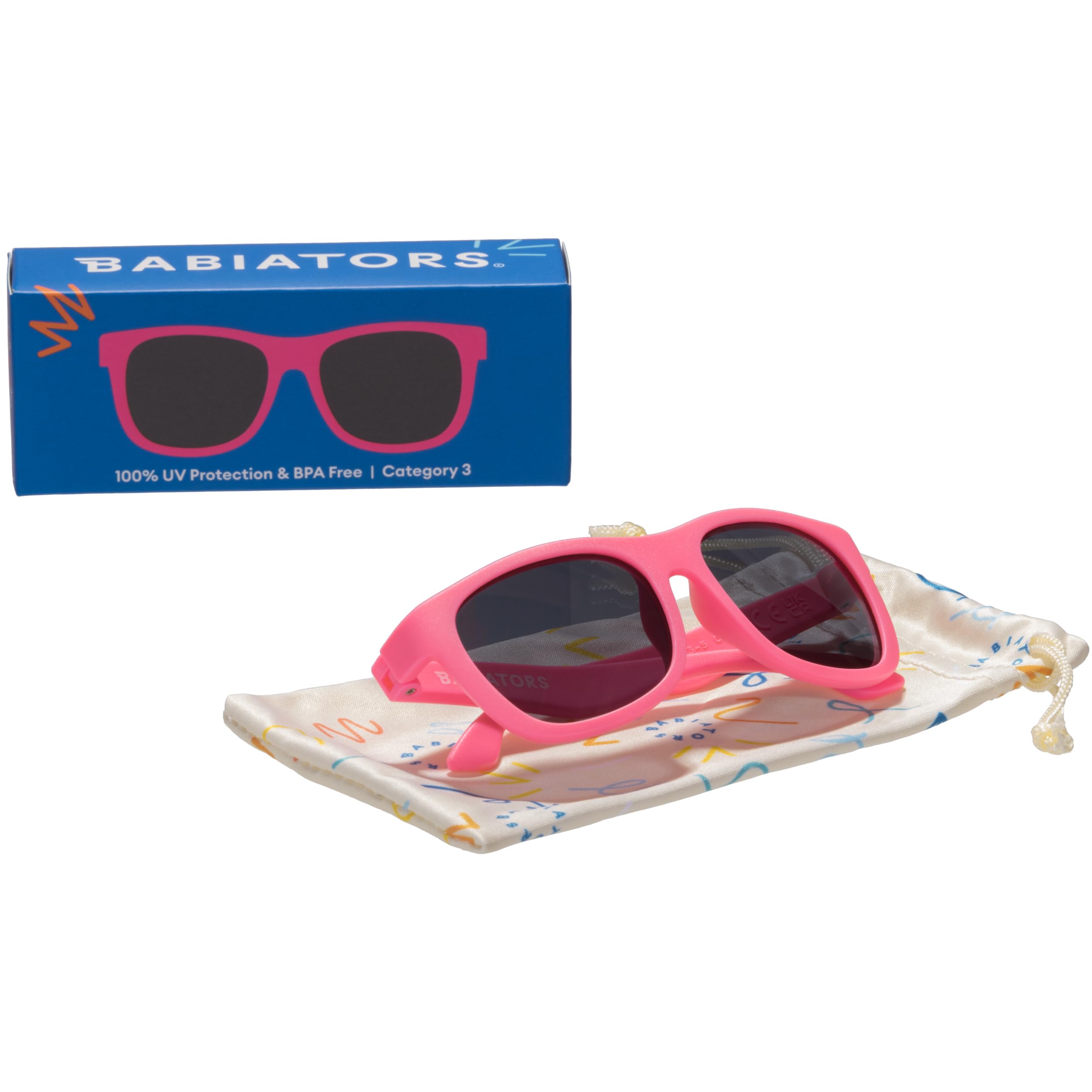 Babiators Original Navigator Baby & Toddler Sunglasses | 100% UV Protection, Shatter-Resistant, Flexible Rubber Frames