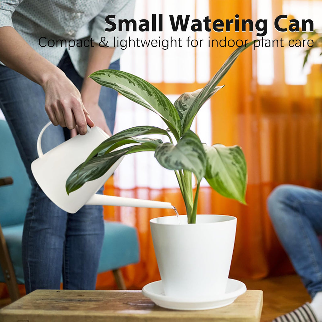 60 oz Watering Can for Indoor Plants, Small Plastic Watering Cans with Removable Nozzle, Long Spout Indoor Water Can for House Plants, Garden Flowers (1.8L 1/2 Gal)