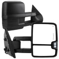 YITAMOTOR Towing Mirrors Compatible with 07-13 Silverado 1500 2500 3500 Tahoe Suburban Avalanche GMC Sierra Yukon Cadillac LED Turn Signal Light Power Heated Manual Telescoping Folding