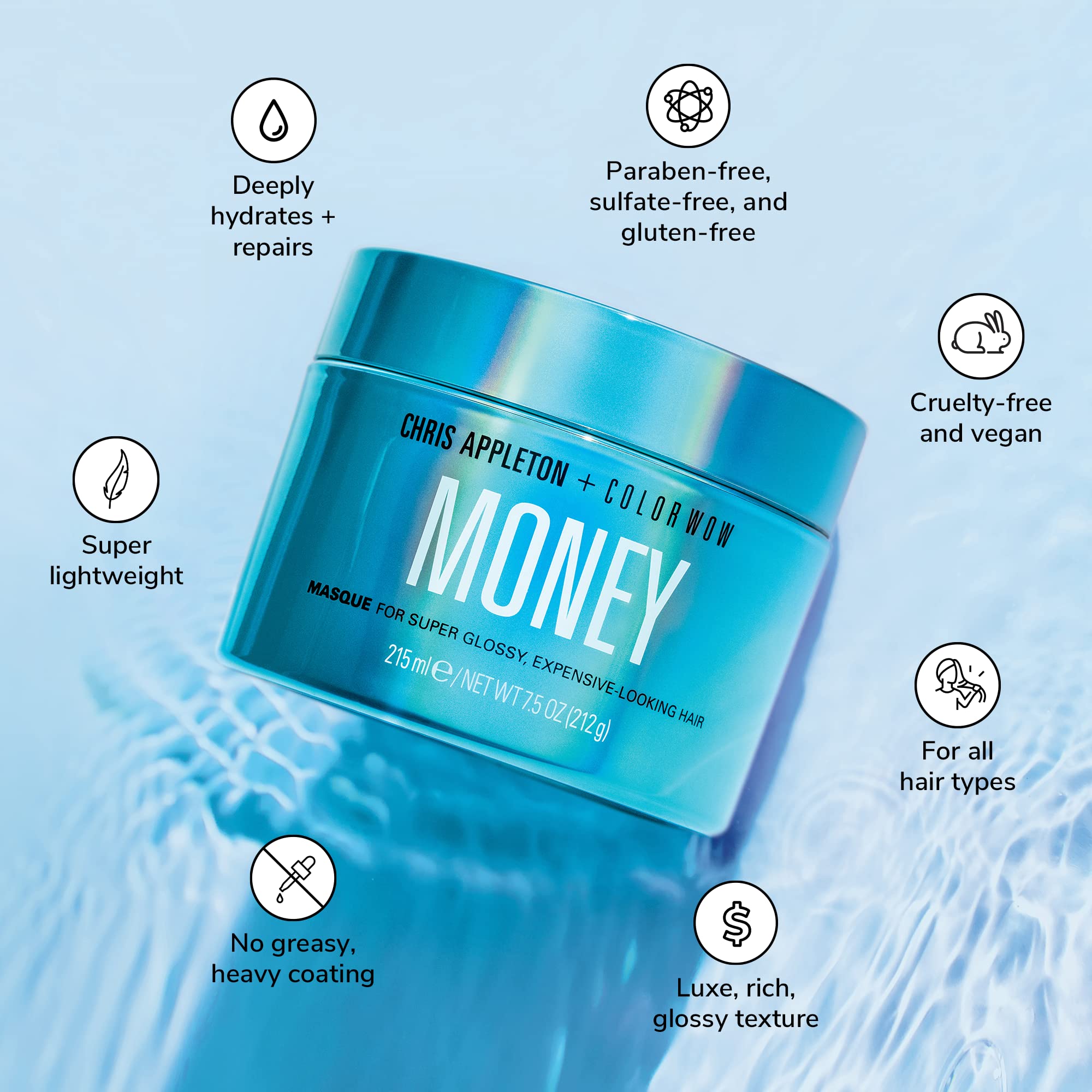 COLOR WOW Money Masque – Deep Hydrating Conditioning Treatment by Celebrity Stylist Chris Appleton | Vegan Formula