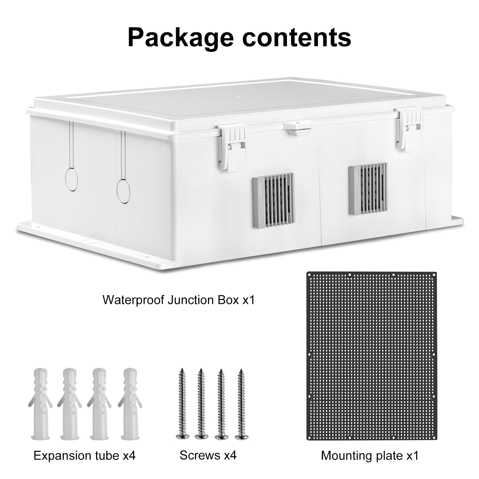 Namunanee Outdoor Electrical Junction Box, ABS Water Resistant Enclosure with Internal Mounting Panel & Hinged Cover, 9.2" H* 7" L* 4.6" W