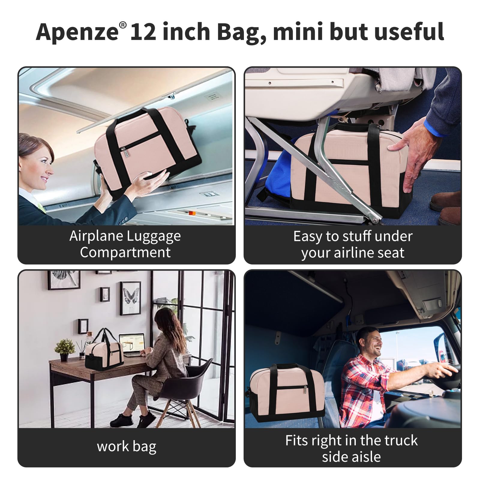 Apenze Small Gym Bag Carry On Bag - 12 in Mini Duffle Bag Lightweight for Overnight Travel(Camouflage)