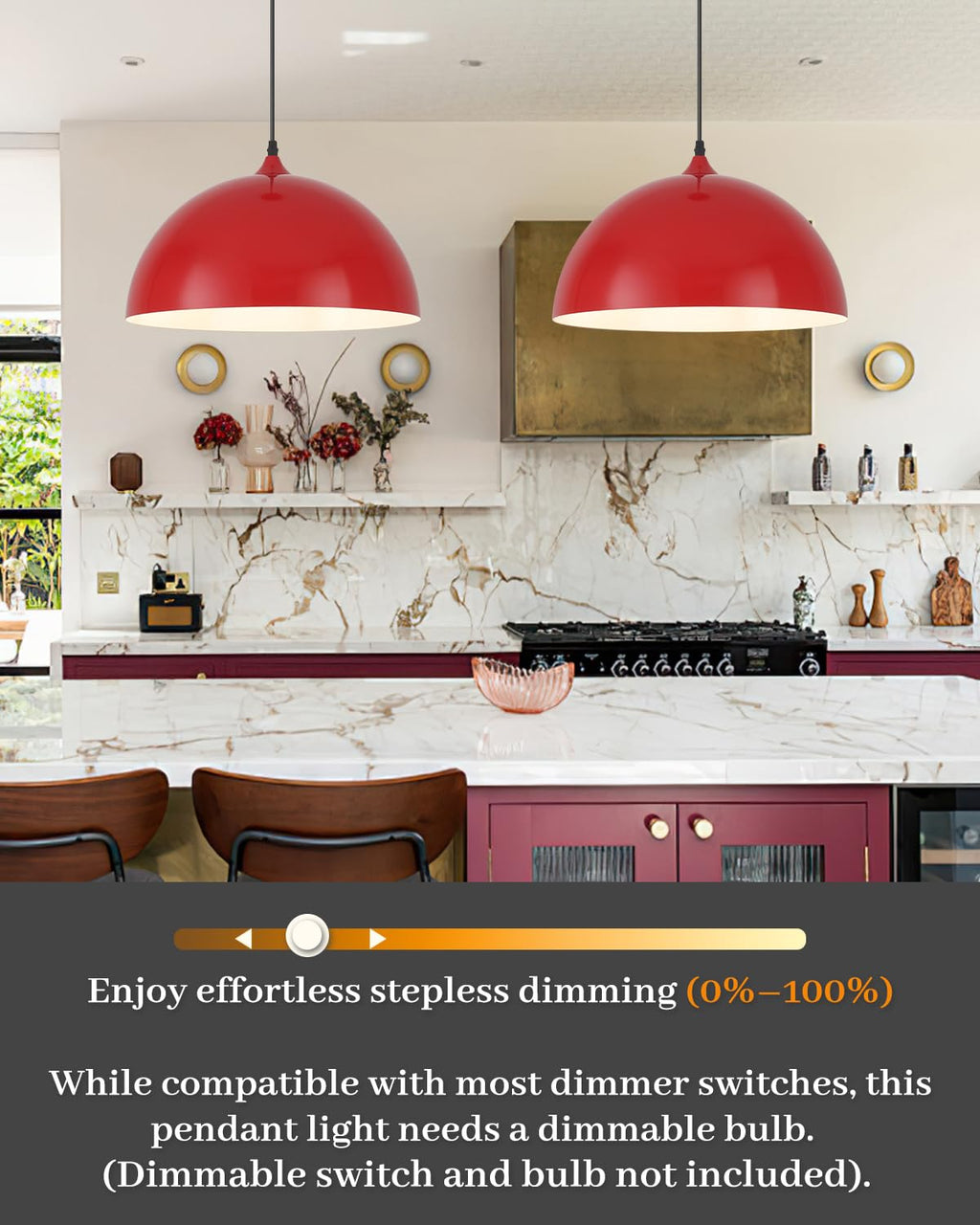 White Pendant Lights, 11.8 inch Pendant Lights Kitchen Island, Farmhouse Pendant Light Fixtures (White Inside), Industrial Pendant Lighting for Dining Room, Bedroom, Hallway (1 Pack)