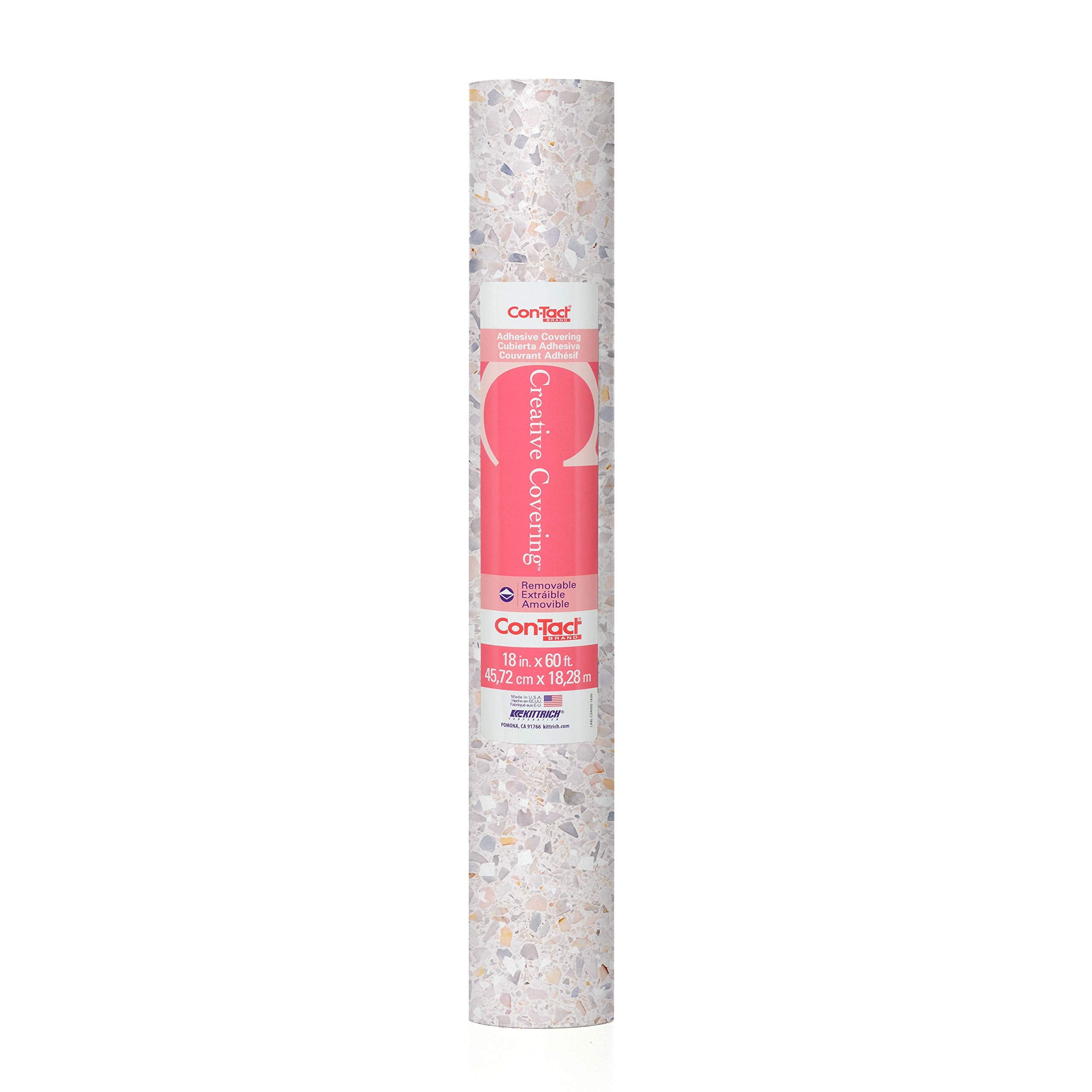 Con-Tact Brand Creative Covering, Self-Adhesive Shelf Liner, Multi-Purpose Vinyl Roll, Easy to Use and Apply, 18'' x 50', Abby Sage