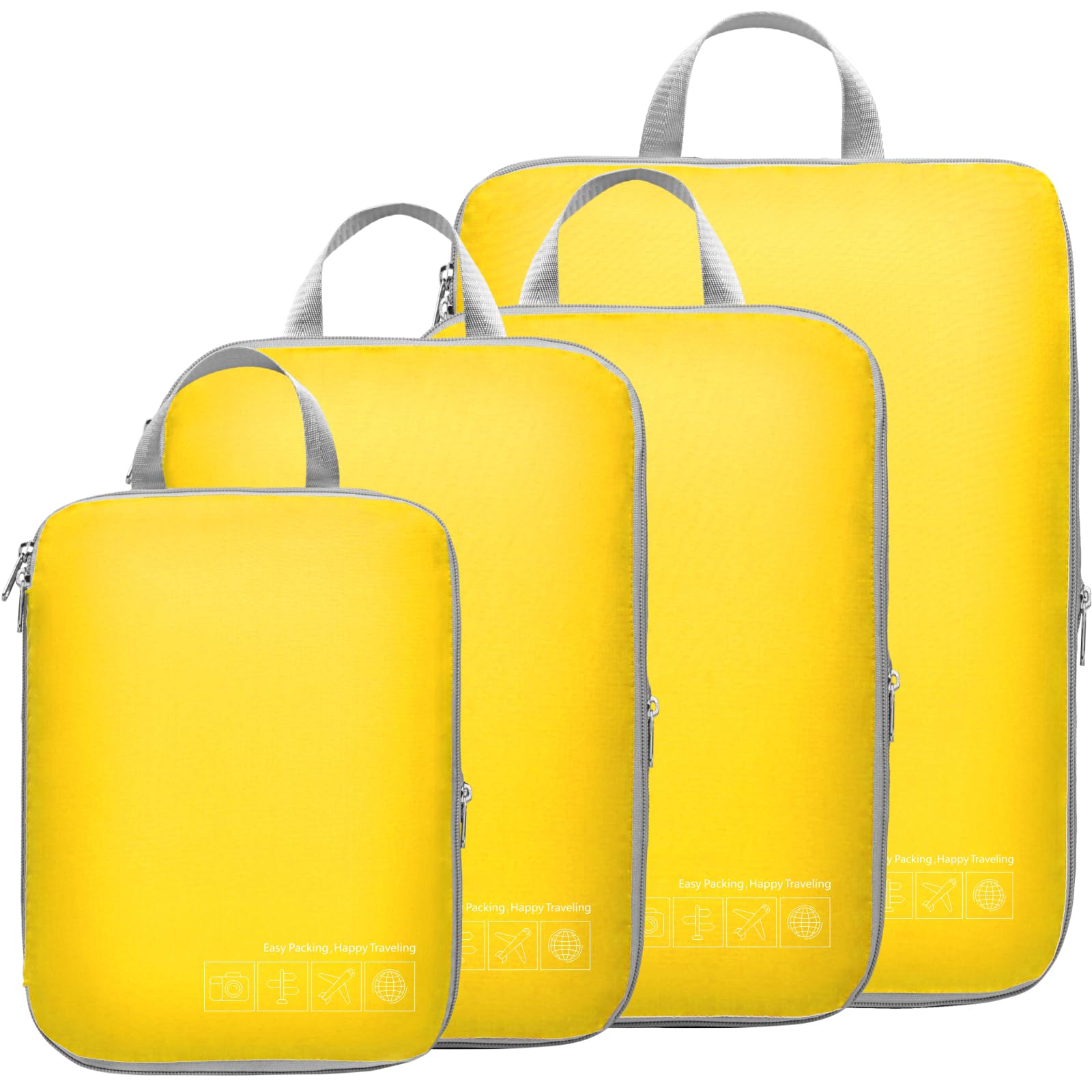 Cambond Compression Packing Cubes for Travel - Lightweight Expandable Travel Bags Luggage Organizers Travel Essentials Compression Cubes for Travel Space Saver for Carry on Suitcases Organizer