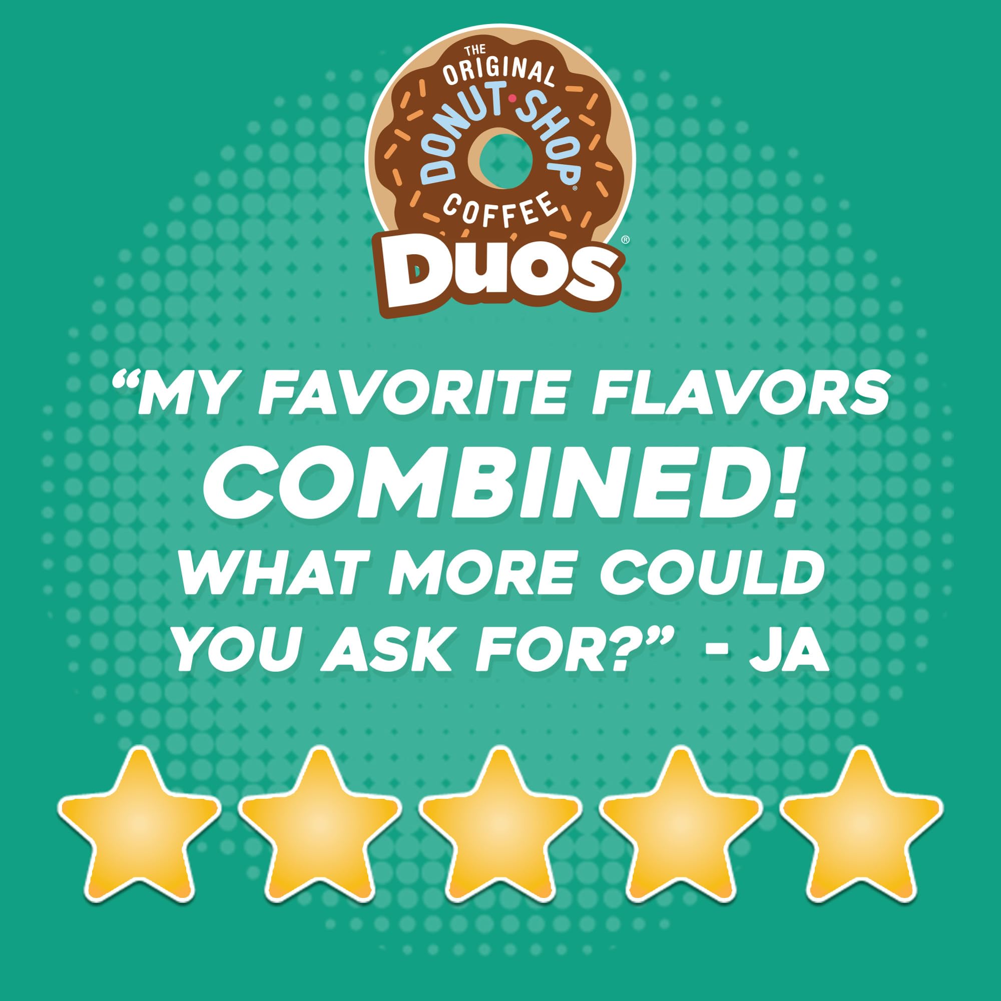 The Original Donut Shop Duos Coconut + Mocha Coffee, Keurig Single Serve K-Cup Pods, Medium Roast Coffee, 60 Count, (6 Packs of 10)