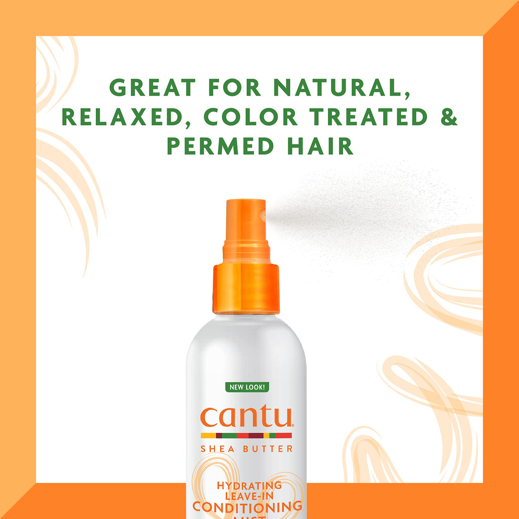 Cantu Shea Butter Hydrating Leave In Conditioning Mist, 8 Fluid Ounce