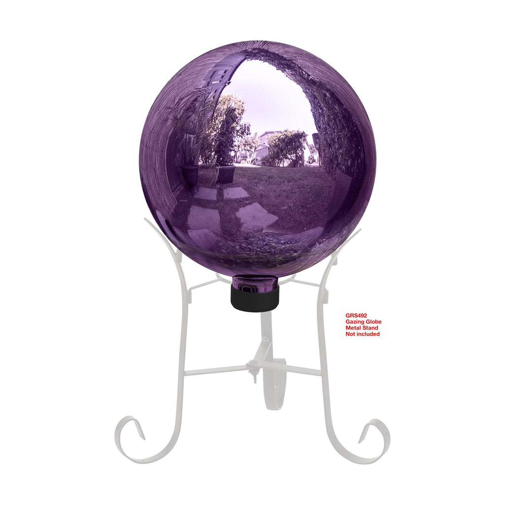 Alpine Corporation | 10" Indoor/Outdoor Glass Gazing Globe — Festive Garden & Yard Décor Accent — Blue