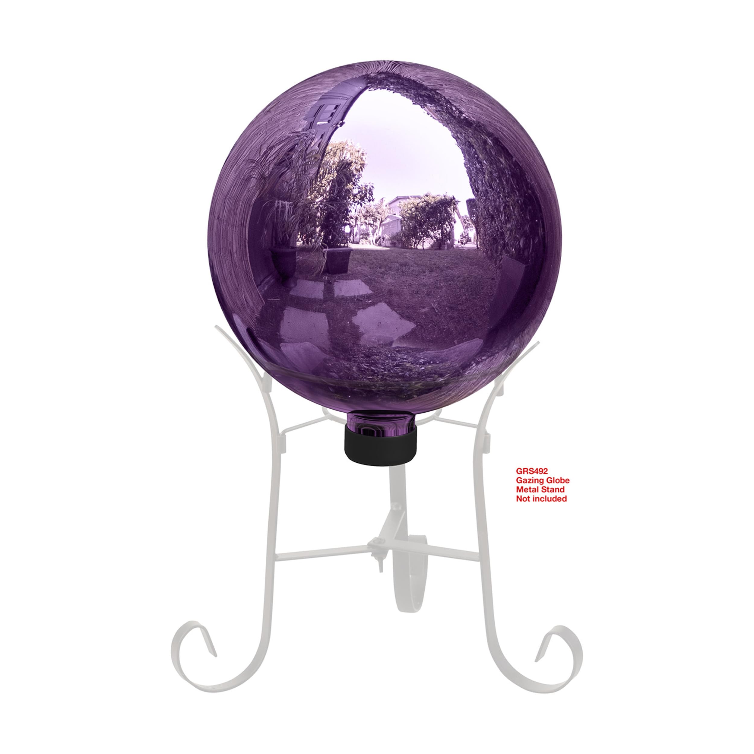 Alpine Corporation | 10" Indoor/Outdoor Glass Gazing Globe — Festive Garden & Yard Décor Accent — Blue