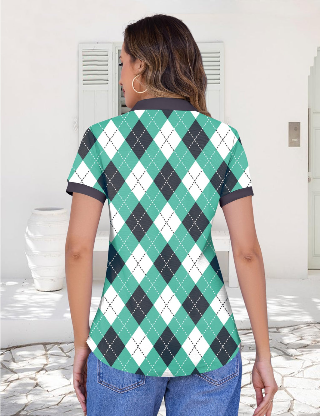 LOMON Womens Golf Polo Shirts Short Sleeve Collared Tops Lightweight Moisture Wicking Tennis Activewear S-XXL