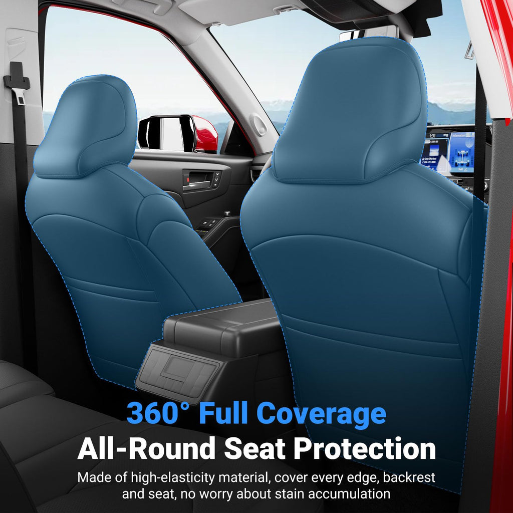 Xipoo 8 Seats Seat Cover Compatible with 2014-2019 Toyota Highlander Car Seat Protector Replacement for 2014-2019 Toyota Highlander Accessories(Fit 2014-2019 W/Second Row 40/60 Split,Black)