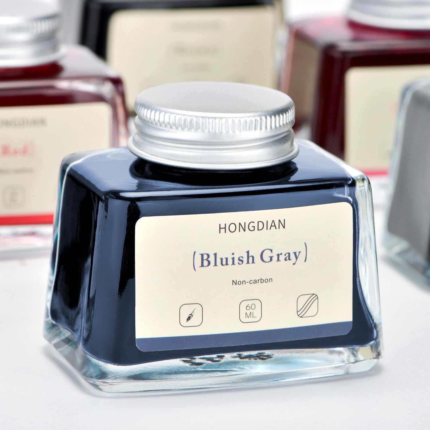 Asvine Hongdian Fountain Pen Bottled Ink Black, 60ml Fountain Pen Bottled Ink, Non Carbon