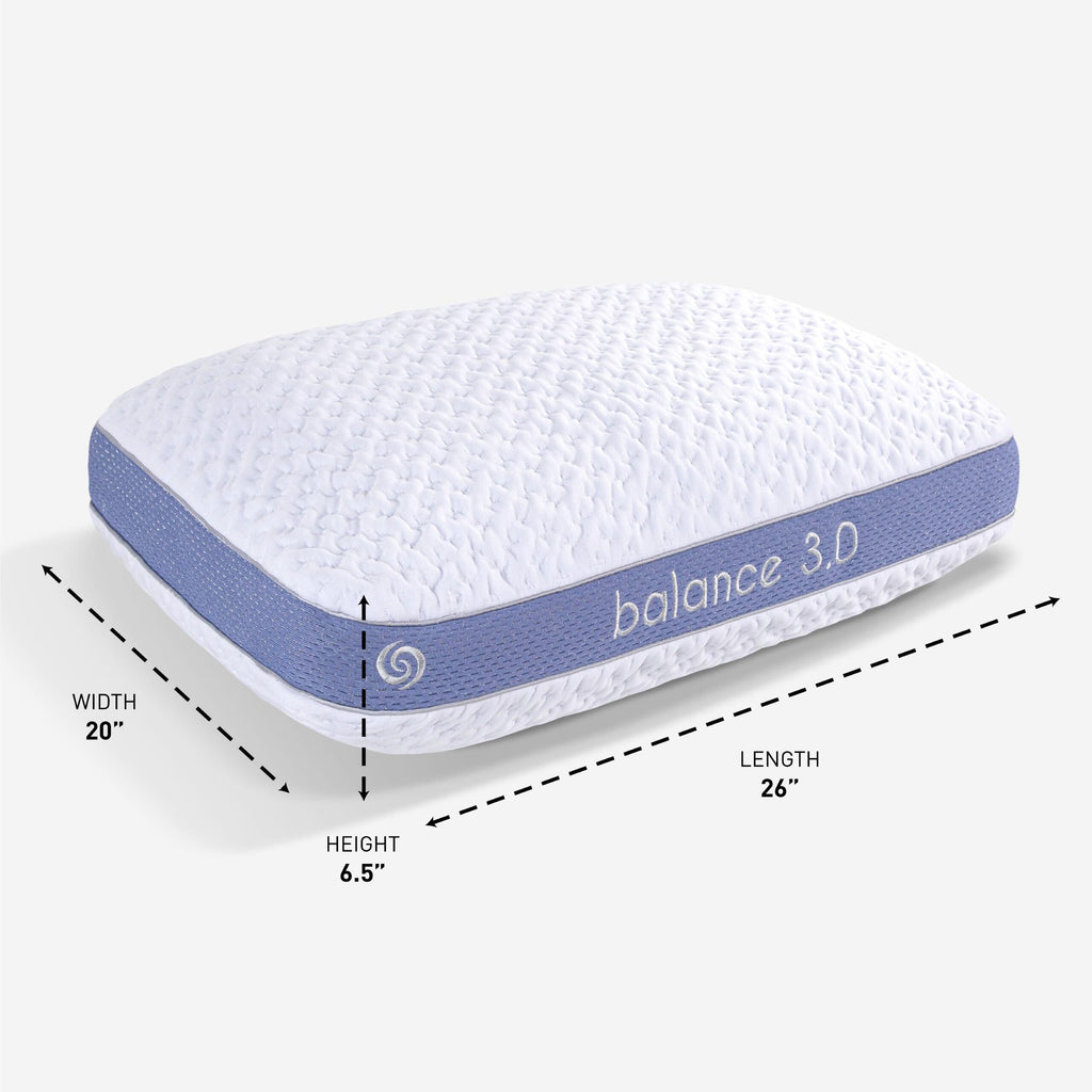 Bedgear Balance 1.0 Performance Pillow, Medium Support Bed Pillow for All Sleep Positions | Boost Blend Fill with Responsive Comfort & Air-X Mesh Ventilation | Washable Hypoallergenic Pillow