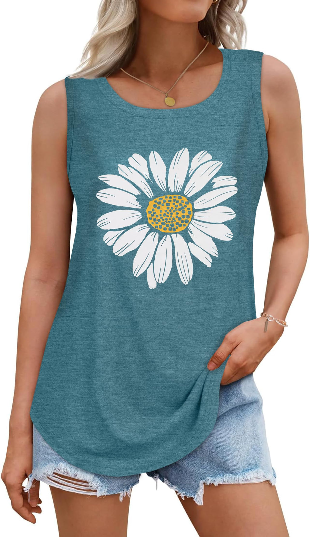 rosemia Tank Tops for Women Summer Sleeveless Casual Loose Fit Tunic Tops 2026