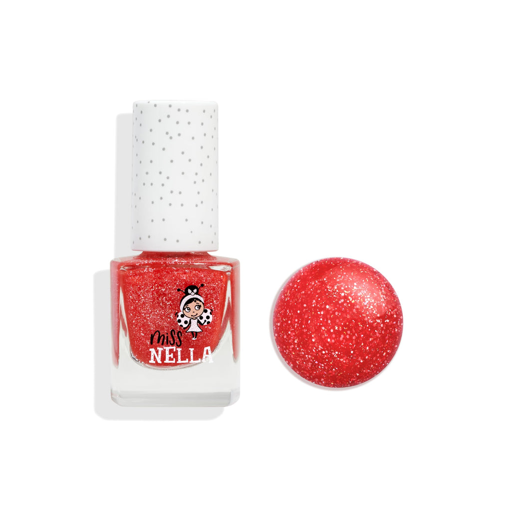 MISS NELLA ABRACADABRA – Safe Special sparkly pink Nail Polish for Kids, Non-Toxic & Odor Free Formula for Children and Toddlers, Natural Water Based for Easy Peel Off (Abracadabra)