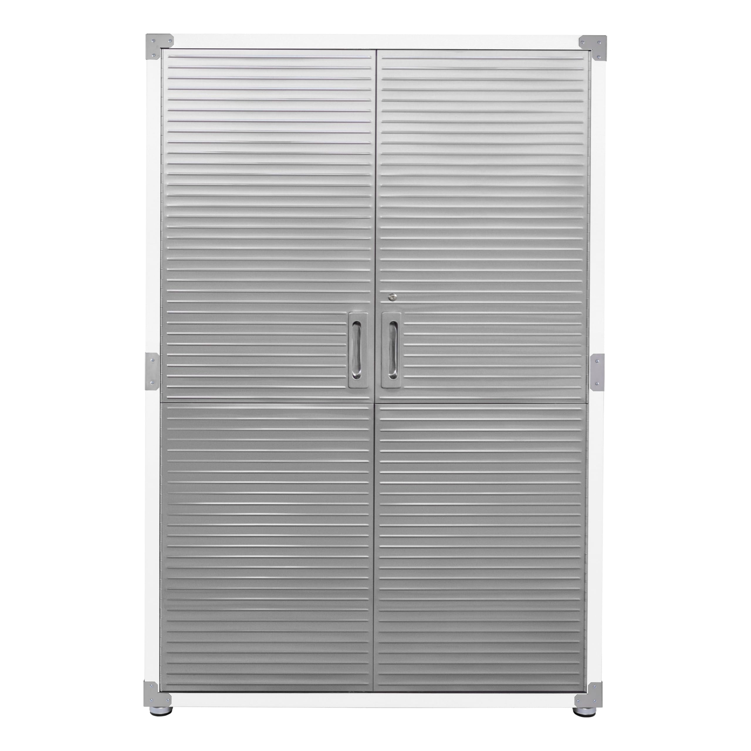 Seville Classics UltraHD Solid Steel Lockable Metal Storage Cabinet Locker Organizer, w/Adjustable Shelves for Garage, Warehouse, Office, Classroom, Granite, 30" W x 18" D x 72" H