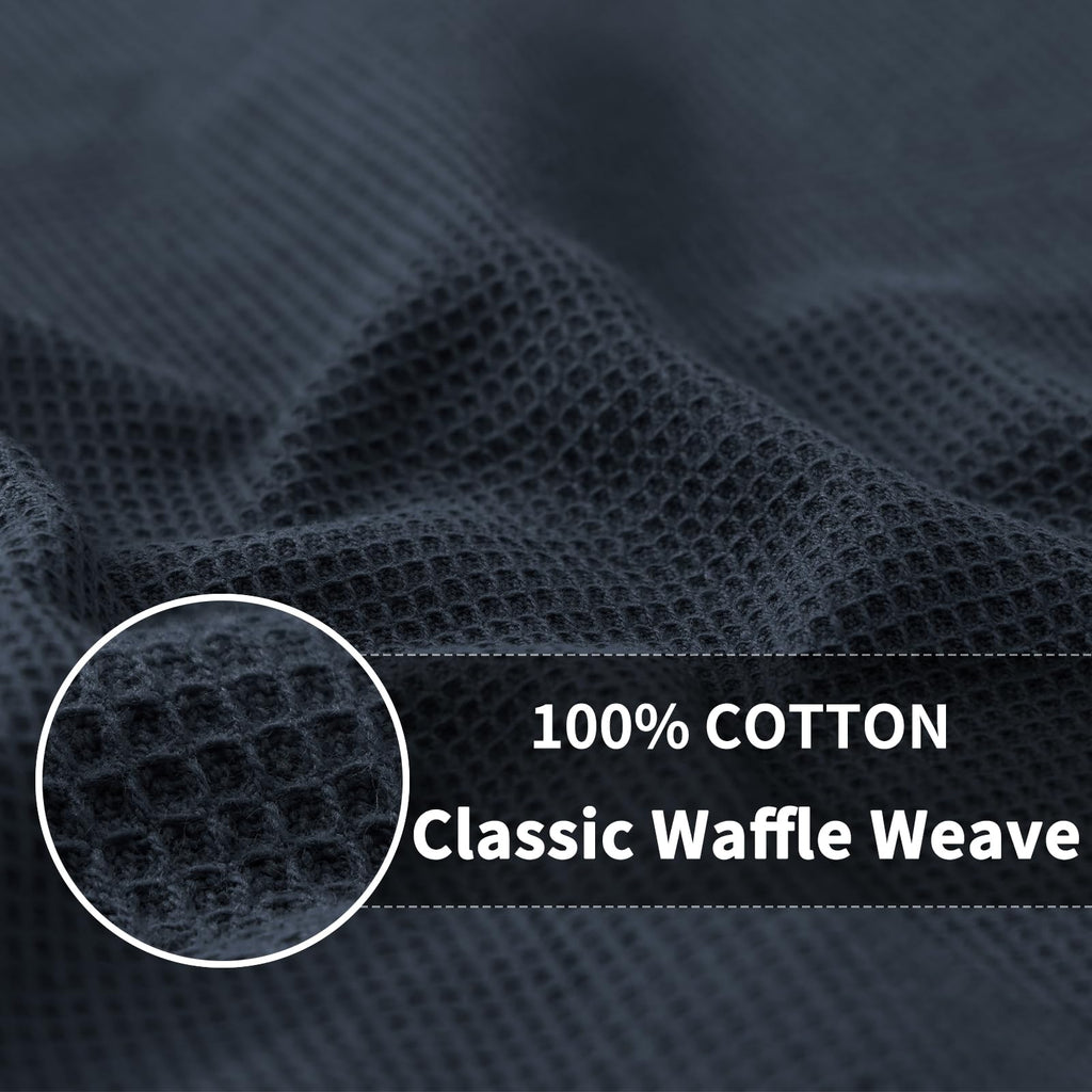 Homaxy 100% Cotton Waffle Weave Dish Cloths - 6 Pack Soft and Absorbent Dish Towels - 12 x 12 Inches Quick Dry Dish Rags - Beige
