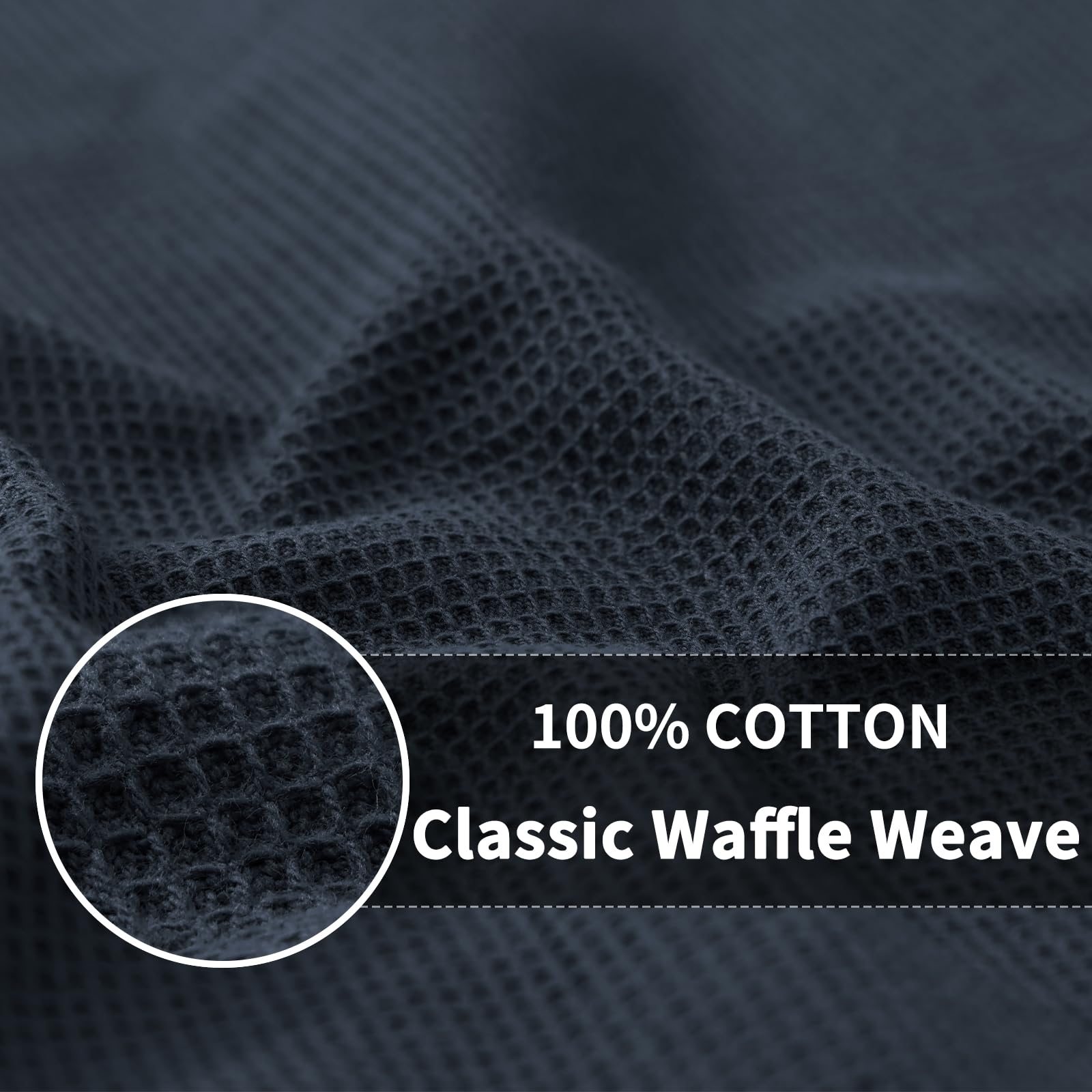 Homaxy 100% Cotton Waffle Weave Dish Cloths - 6 Pack Soft and Absorbent Dish Towels - 12 x 12 Inches Quick Dry Dish Rags - Beige
