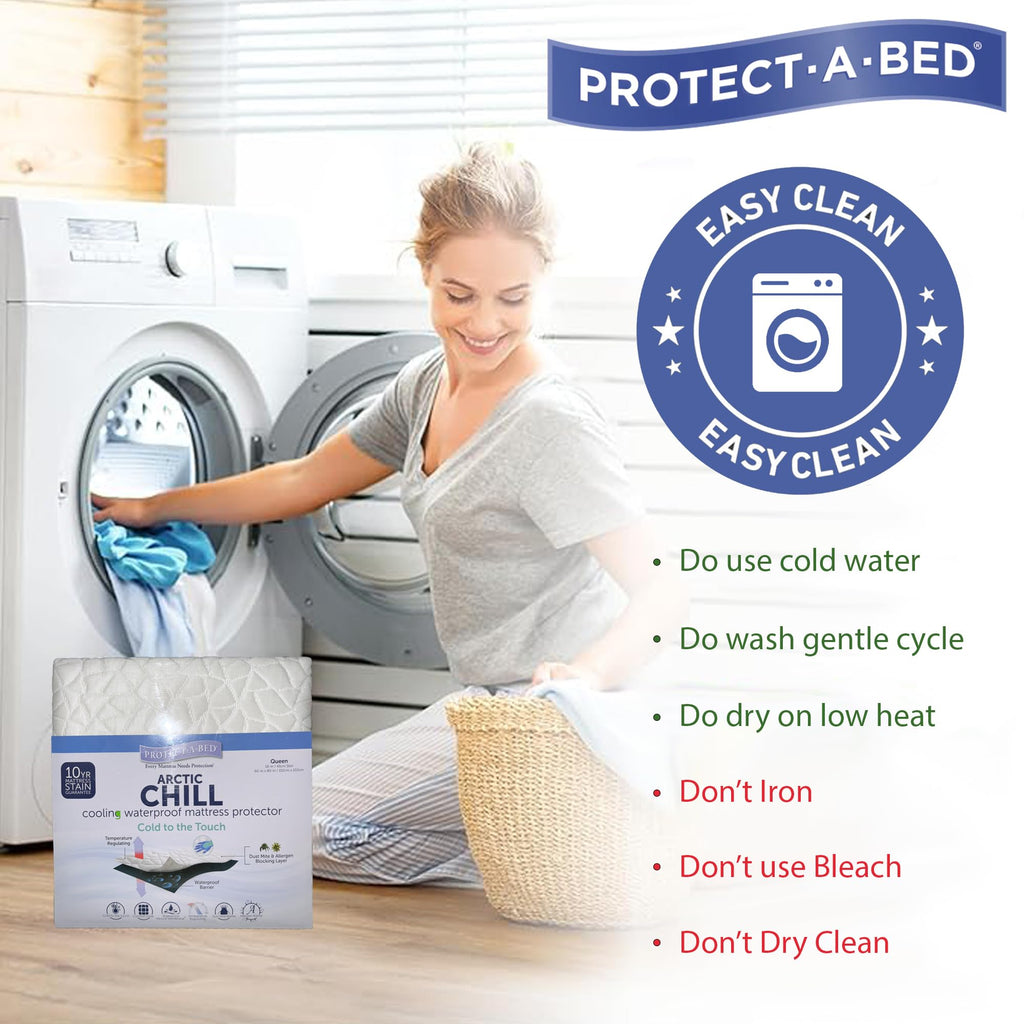 Arctic Chill Mattress Protector, Protect-A-Bed, Waterproof, 5-Sided, Twin