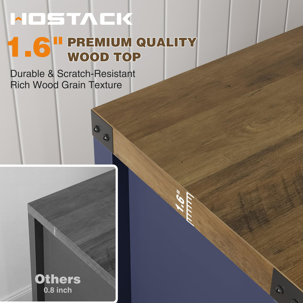 HOSTACK Coffee Bar Cabinet, Kitchen Storage Cabinet, Modern Farmhouse Buffet Sideboard with Drawer and Adjustable Shelf, Barn Door Accent Cabinets for Kitchen, Dining Room, Entryway, Ash Grey
