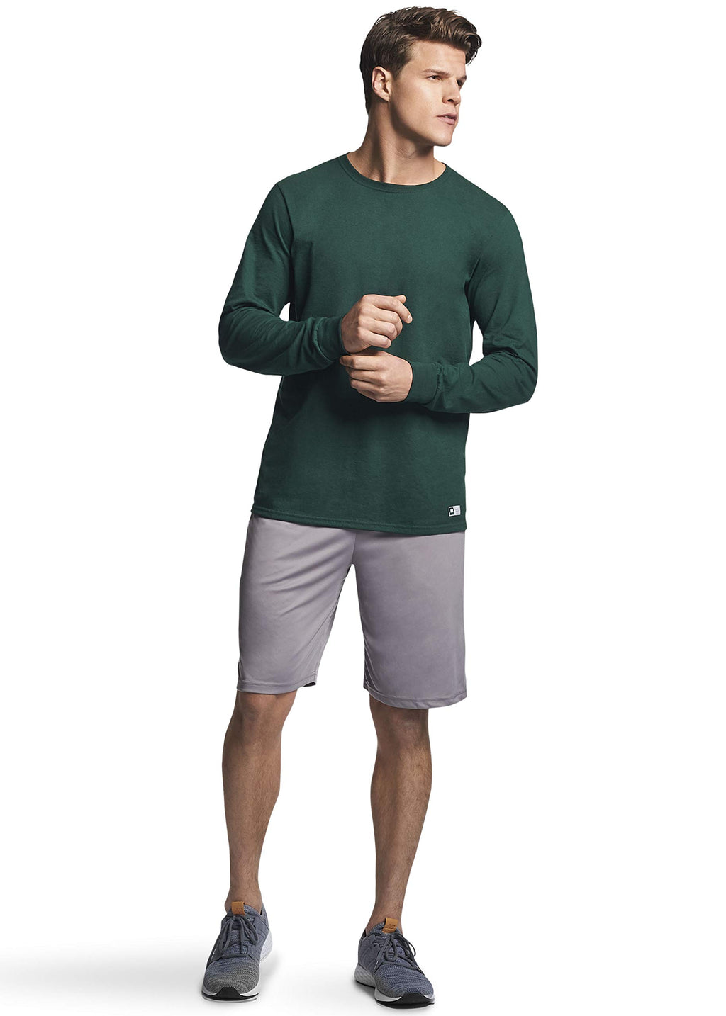Russell Athletic Men's Dri-Power Long Sleeve Tees, Moisture Wicking, Odor Protection, UPF 30+