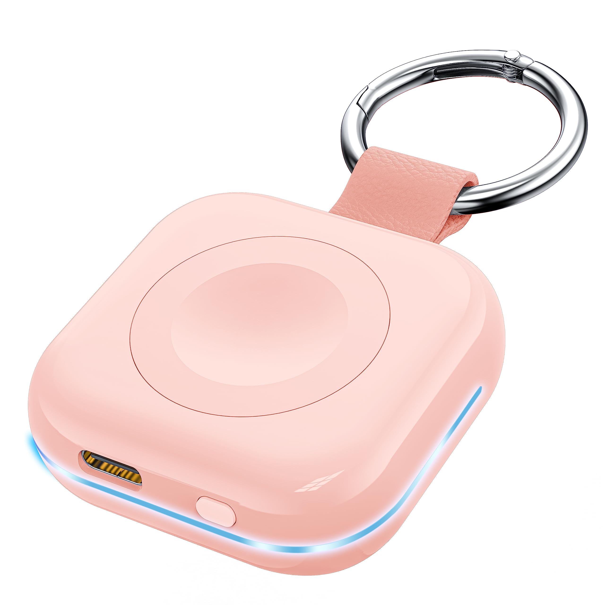 HUOTO Portable Charger for Apple Watch,Wireless Magnetic iWatch Charger 1200mAh Power Bank Travel Keychain Accessories Smart Chargers for Apple Watch Series 11/10/9/8/7/6/SE/5/4/3/2/1/UItra/UItra 2