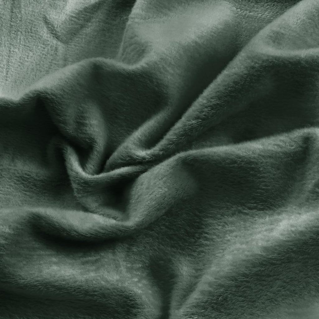 Entisn Minky Fabric by The Yard, 1 Yard x 60 Inch Wide Pre-Cut Fleece Fabric Beige Cuddle Minky, Solid Soft Plush for Blanket, Pillow Cover, Scarf, Sewing