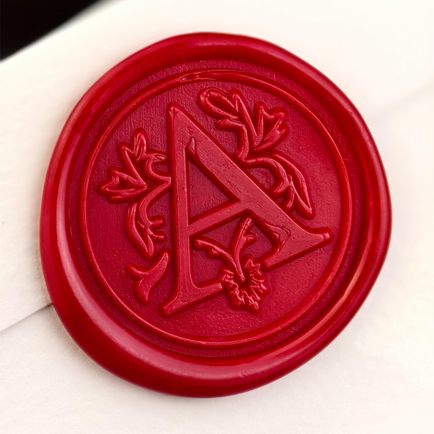 Medieval Initial Alphabet Sealing Wax Stamps, Brass Head Wooden Handle, for Thanksgiving Card/Envelope/Gift Wrap/Wedding Engagement Party Invitation - Letter S
