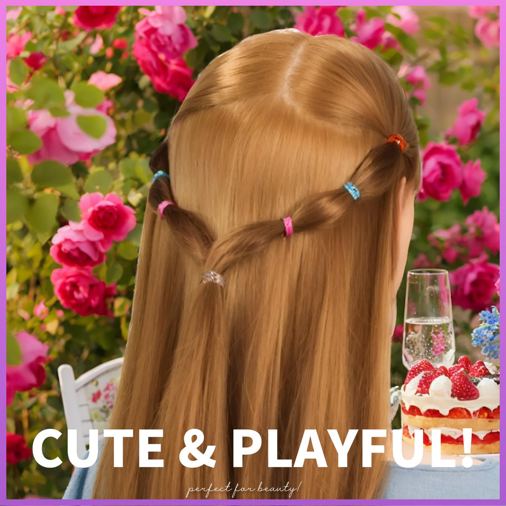 Teenitor Clear Elastic Hair Bands, 2000pcs Mini Hair Rubber Bands, Hair Ties, Soft Hair Elastics Ties, 2mm in Width and 30mm in Length