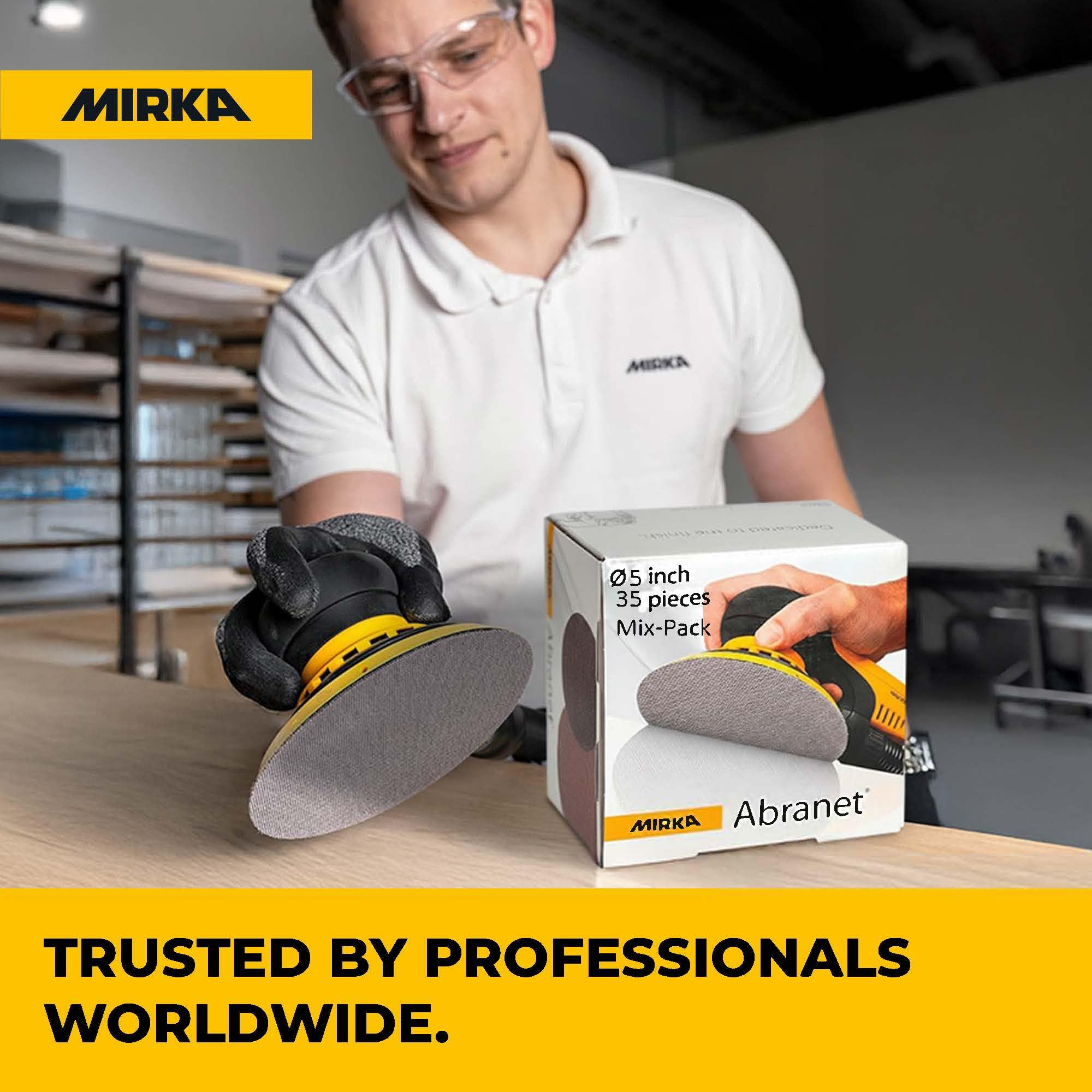 Mirka Abranet Sanding Mesh Discs 80 Grit 5 Inch Hook and Loop 50 Pcs | Hook and Loop, 50pcs, 9A-232-080