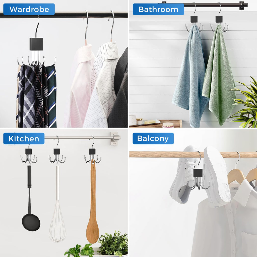 1 Pack Belt Hanger, Belt Organizer for Closet | 360° Rotatable, Max 24 Belt Storage, Space Saving, Closet Organizers and Storage