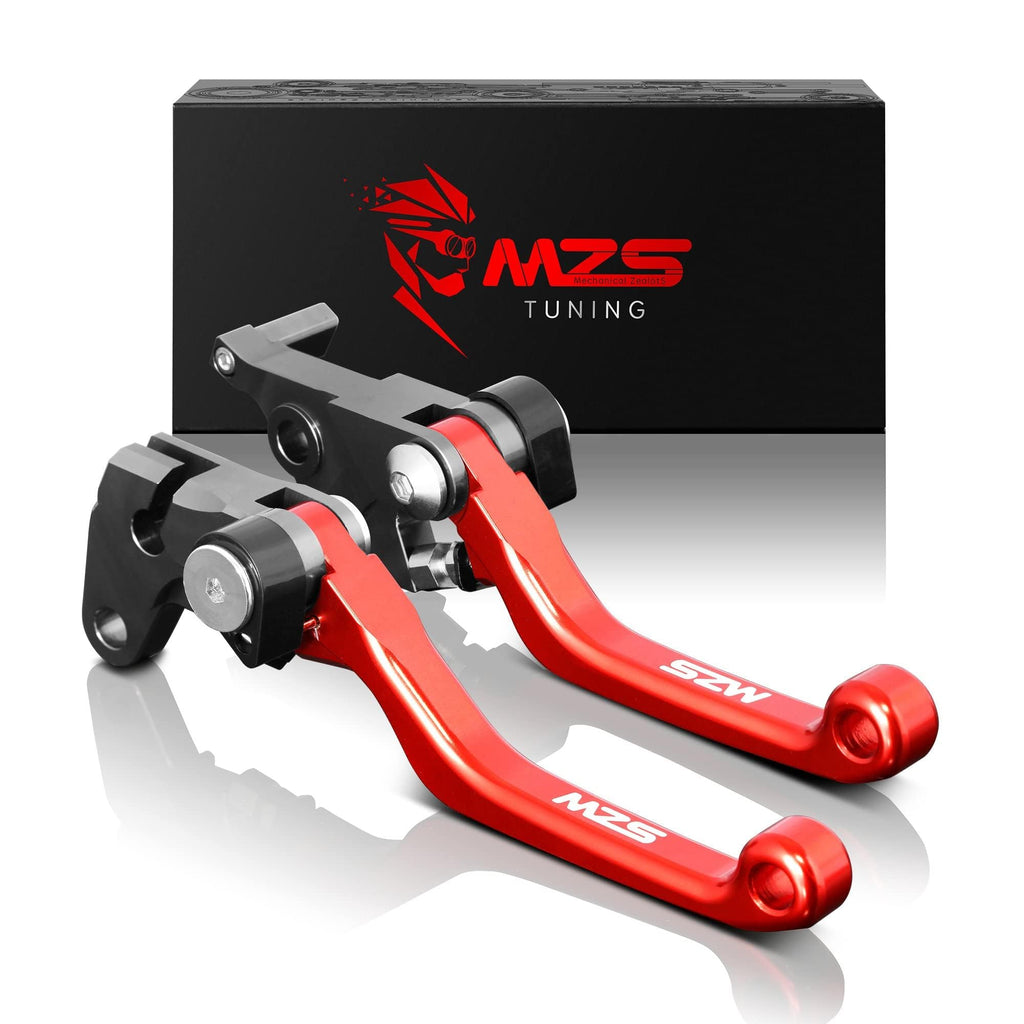 MZS Black Dirt Bike Brake Clutch Levers Pivot Adjustable CNC Compatible with YZ65 2018-2025 / YZ80 YZ85 2015-2025
