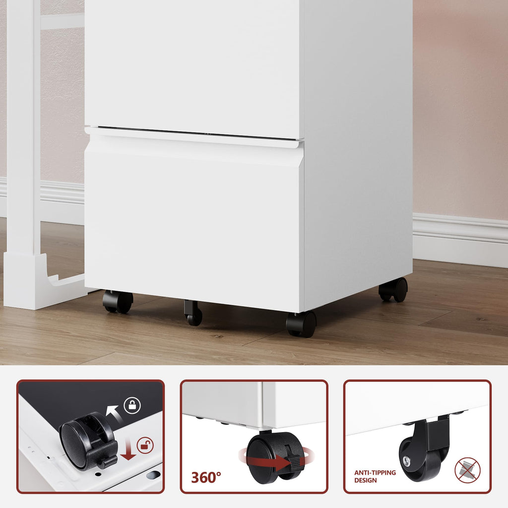 RAVIGIN 4 Drawer File Cabinet with Lock,Vertical Filing Cabinet for Home Office,Metal File Cabinets with Lock,Storage Files for A4/ Legal/Letter, Require Assembly, (Black)