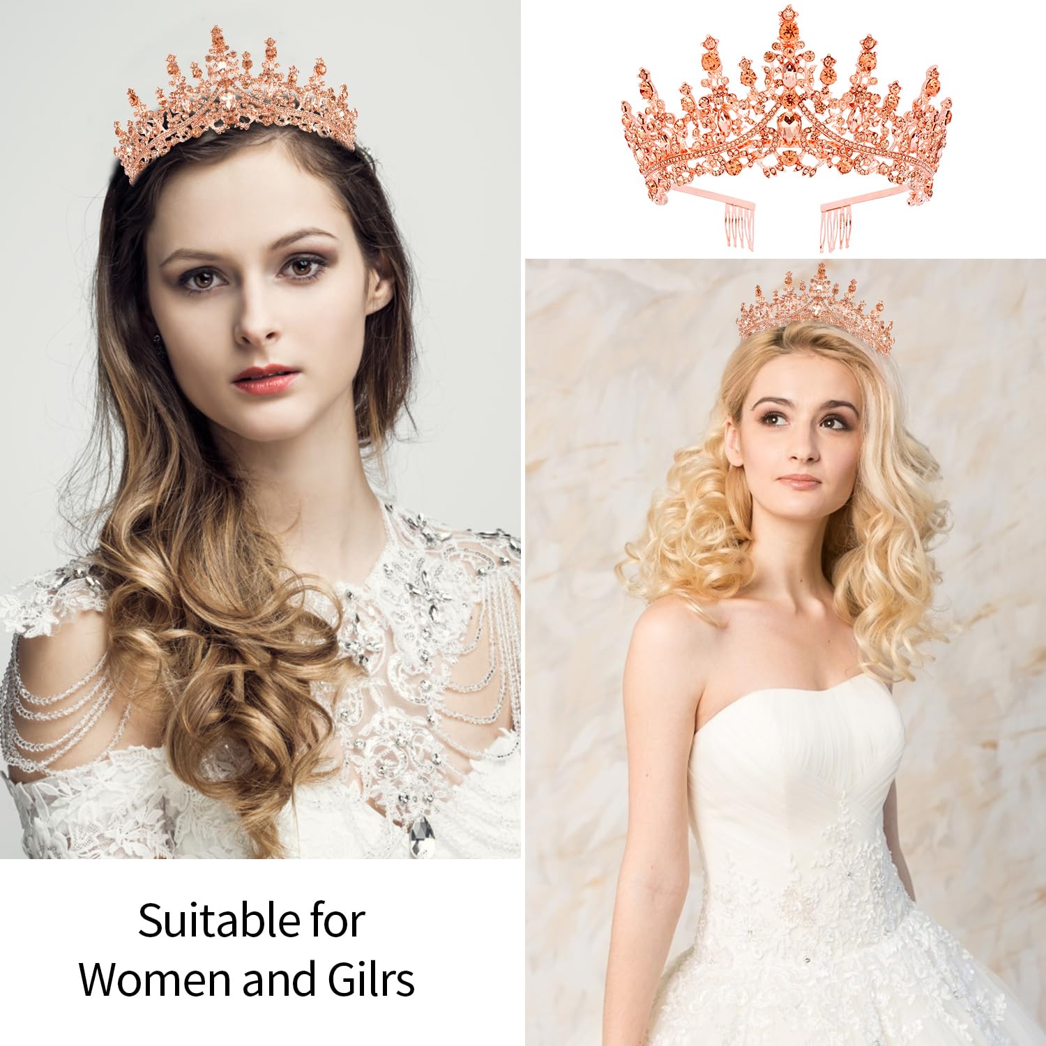 VELSCRUN AB Silver Crystal Birthday Queen Tiara Crowns for Women Girls Birthday Queen Headband Sash Elegant Princess Crown with Combs Hair Accessories Happy Birth Party Decorations Mom Gift