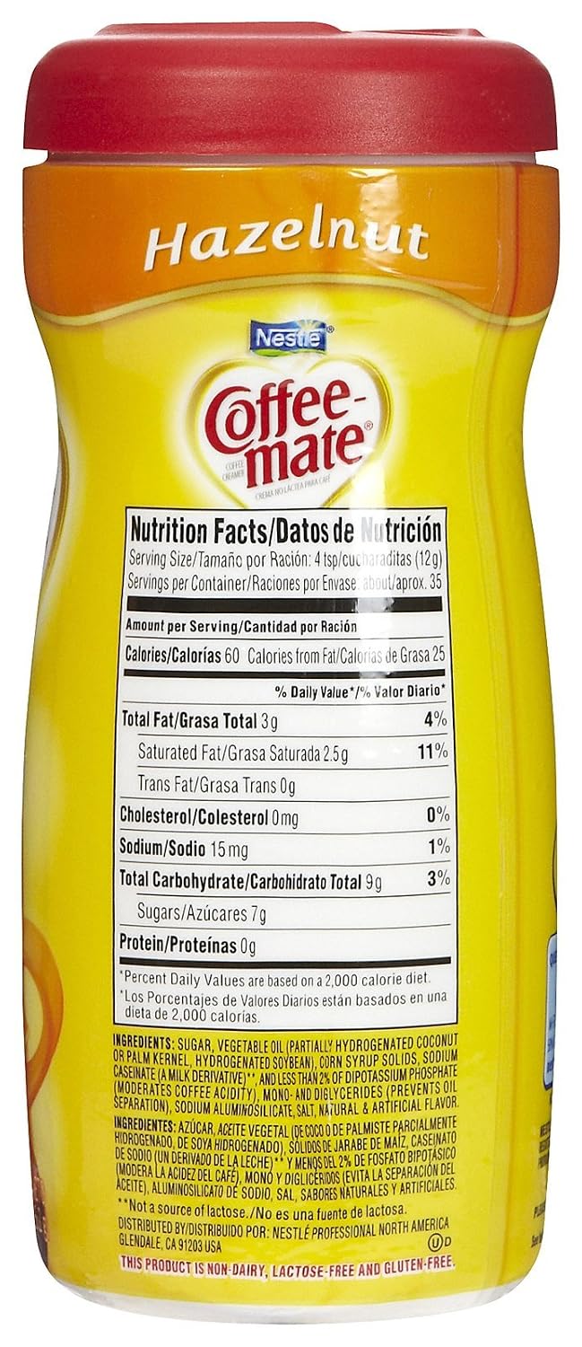 Coffee-mate Powdered Creamer Canisters - Hazelnut - 15 oz - 2 Pack