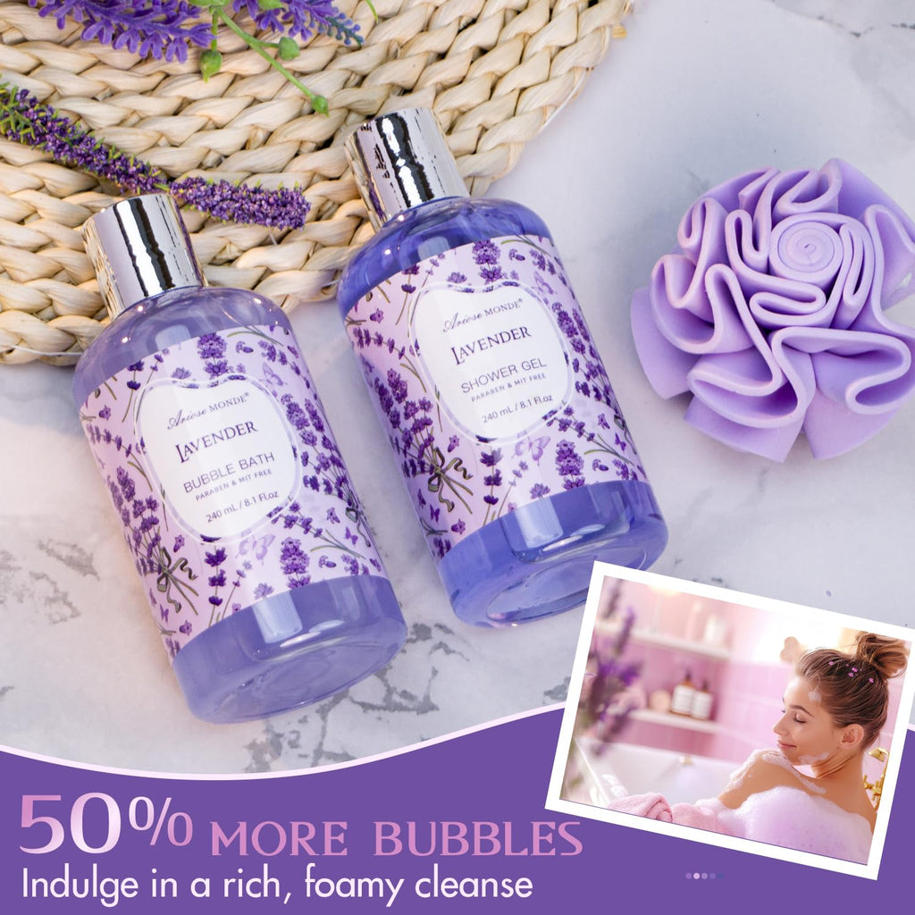 Spa Gift Baskets - Coconut Vanilla Bath Gift Set for Women, Relaxing Spa Kit with Bath Bombs, Body Lotion and Body Scrub, Birthday Gifts for Women, Christmas Spa Gifts for Mom