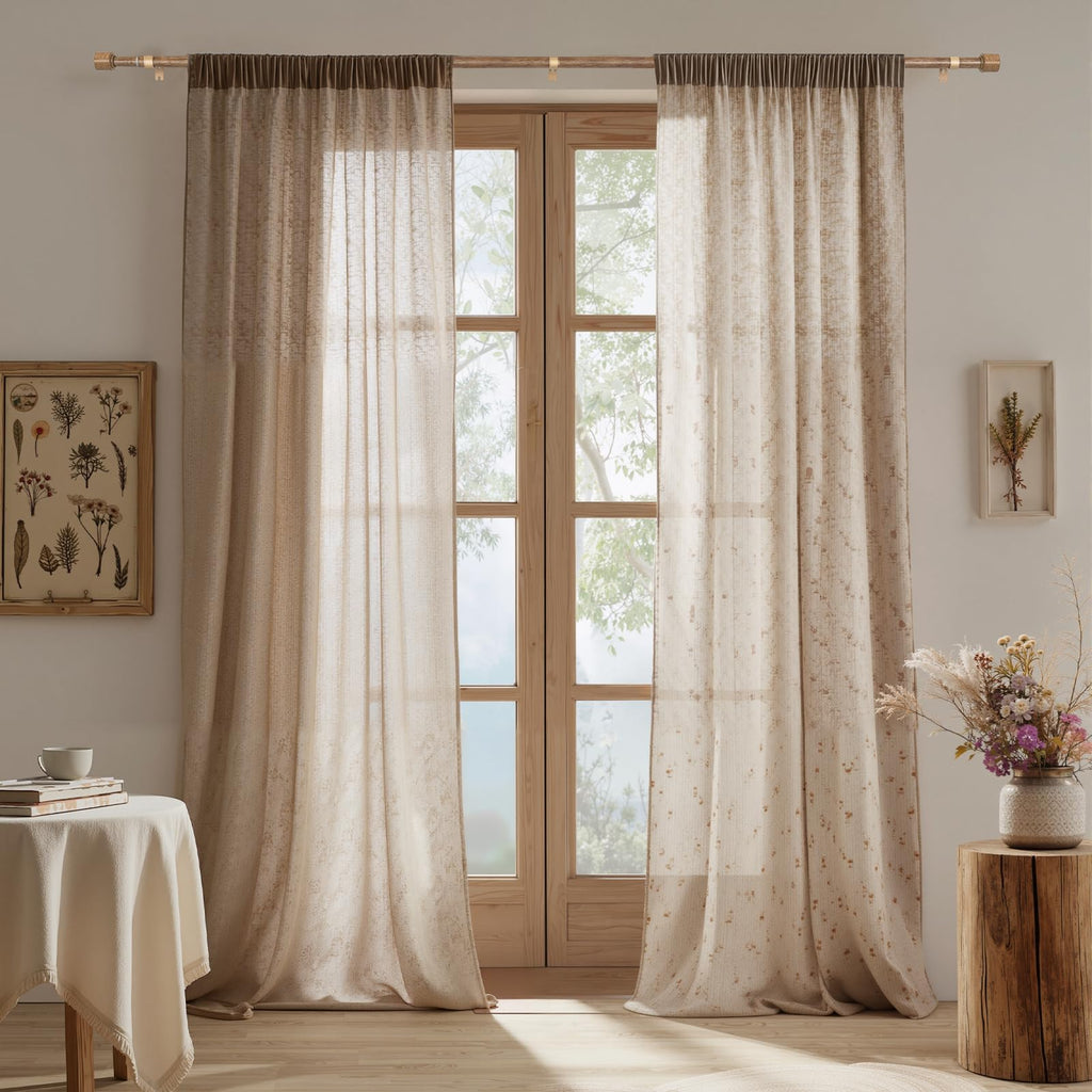 1” Diameter brown curtain rod Itself is 30 to 60 inch. 1 Pack Fits 30-54 inch Windows with Heavy Duty Adjustable brown curtain rods Splicing Metal Extra Long Curtain Rod
