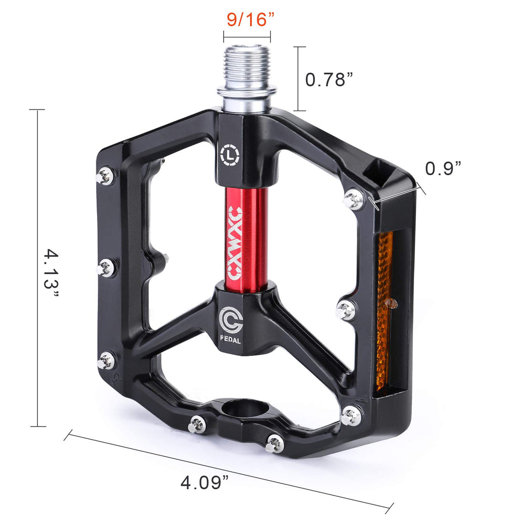 CXWXC Road/MTB Bike Pedals - Aluminum Alloy Bicycle Pedals - Mountain Bike Pedal with Removable Anti-Skid Nails