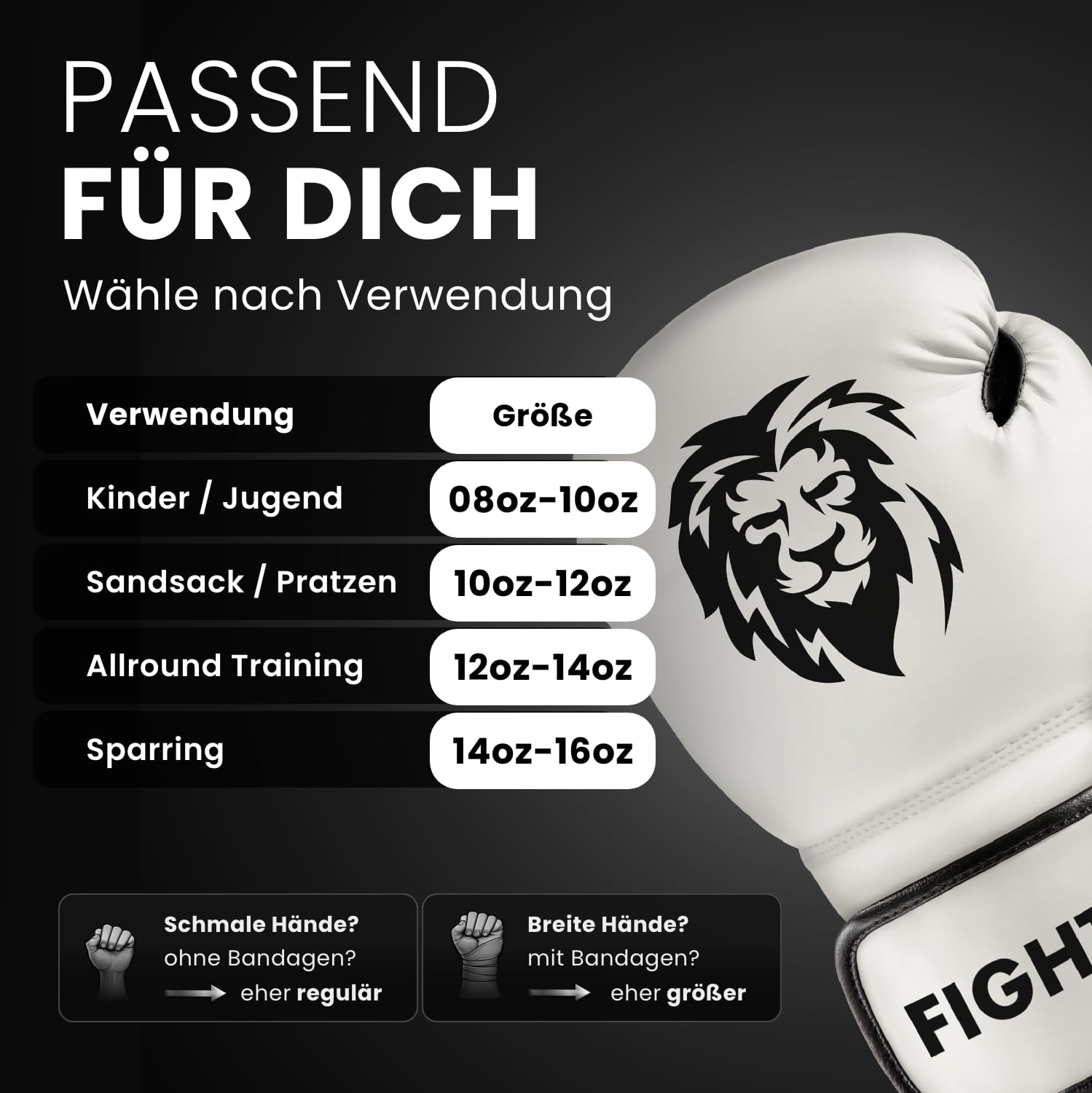 FIGHTR® Boxing Gloves - Maximum Protection & Stability | Boxing Gloves for Boxing, MMA, Muay Thai & Kickboxing | Sizes 8-16 oz