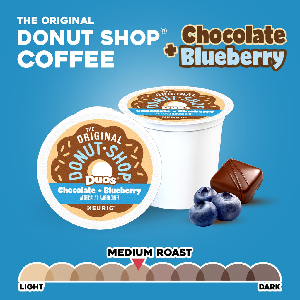 The Original Donut Shop Duos Coconut + Mocha Coffee, Keurig Single Serve K-Cup Pods, Medium Roast Coffee, 60 Count, (6 Packs of 10)