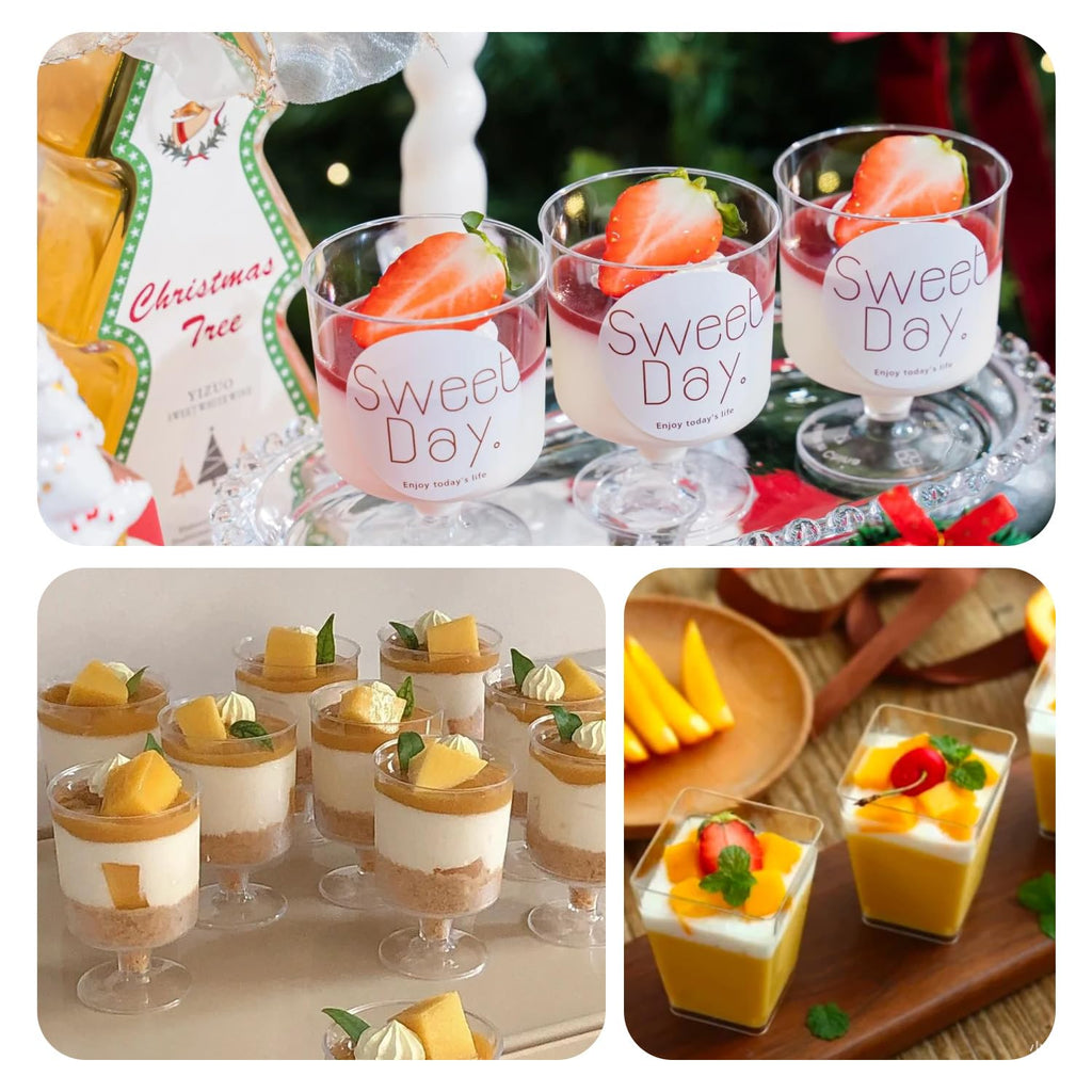 UrbanRoots 300 Pack Clear Plastic Dessert Cups(5 oz),Disposable Parfait Cups For Pudding, Fruit and Ice Cream,Mini Shooter Cups With Spoons For Party,appetizer cups