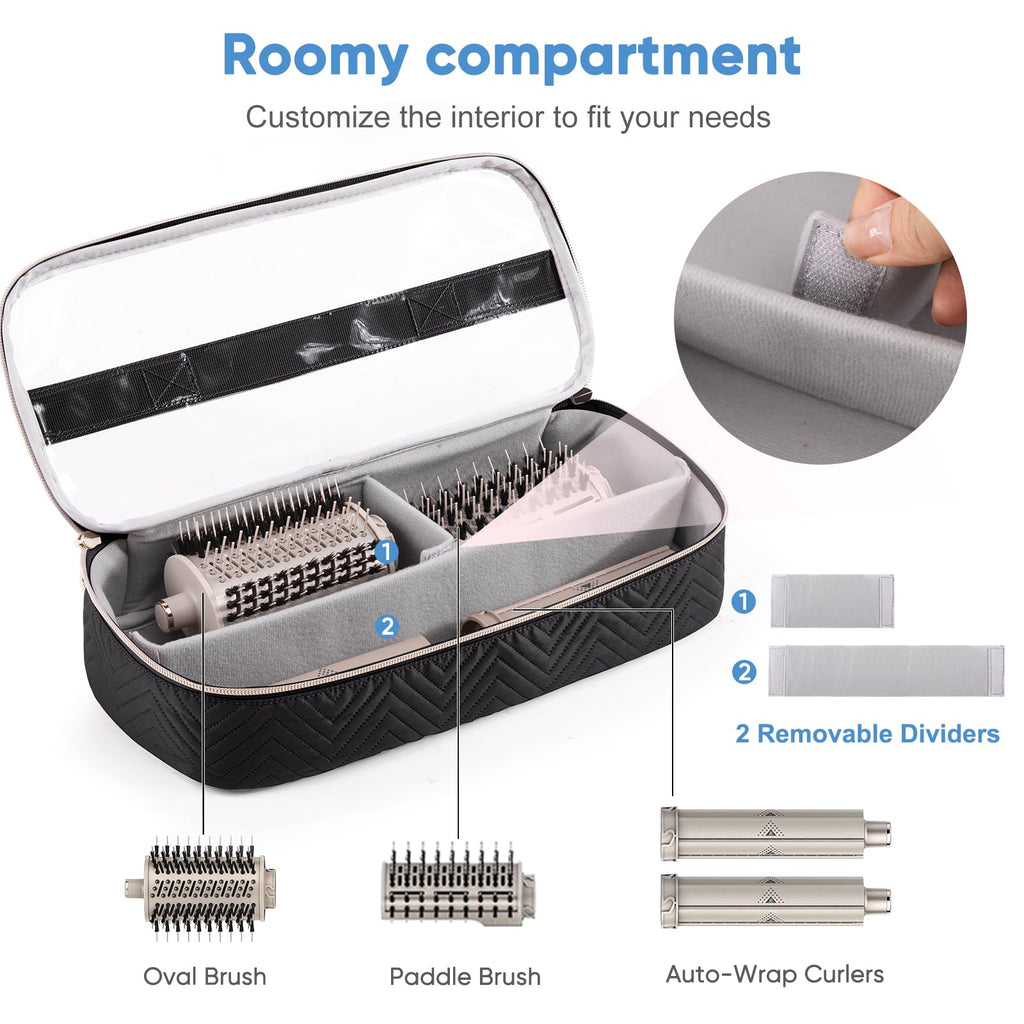 Large Hair Tools Travel Bag with Iron Mat - 2in1 Hair Tools Organizer for Hair Dryer Brush, Flat Irons, Straighteners, Curling Irons, Hair Bag, Makeup Bag, Cosmetic Bag for Travel Essentials