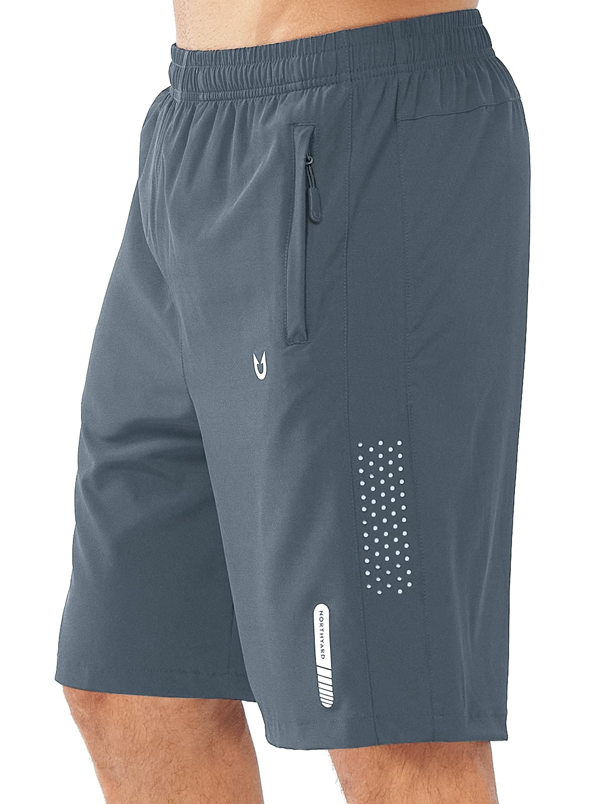 NORTHYARD Men's Athletic Running Shorts Gym Workout 7"/9"/5" Quick Dry Lightweight Sports Basketball Tennis 3 Zipper Pockets