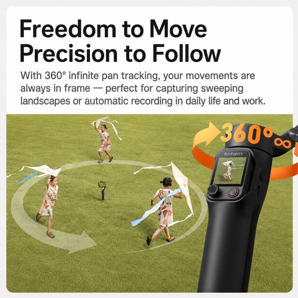 Hohem iSteady M7 Gimbal Stabilizer for iPhone,3-Axis Gimbal for Smartphone w/AI Tracking,Detachable Remote,Extendable Pole,Magnetic Light,Phone Stabilizer for Video Recording - Hohem M6 Kit Upgrade