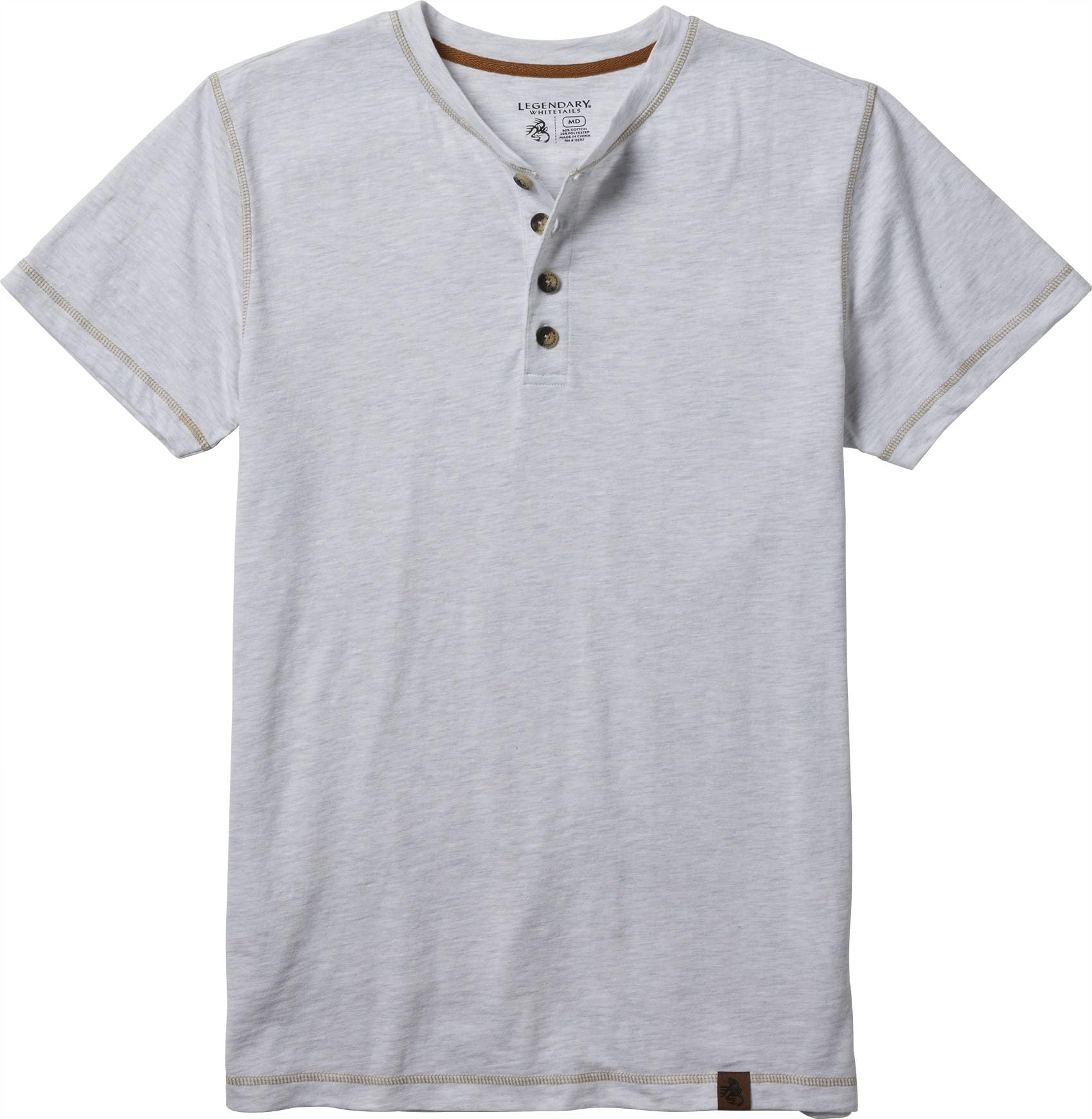 Legendary Whitetails Men's Henley Short Sleeve Casual Fit Shirt