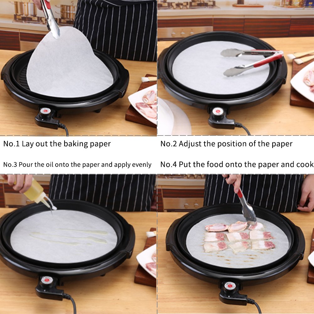 BOYAN 6 Inch Parchment Paper Rounds, Set of 220, Hamburger Patty Paper/Burger Press Paper, Non Stick Small Pre-cut Round Parchment Paper for Cake Pan, Springform Pan, Burger Patty Maker and More