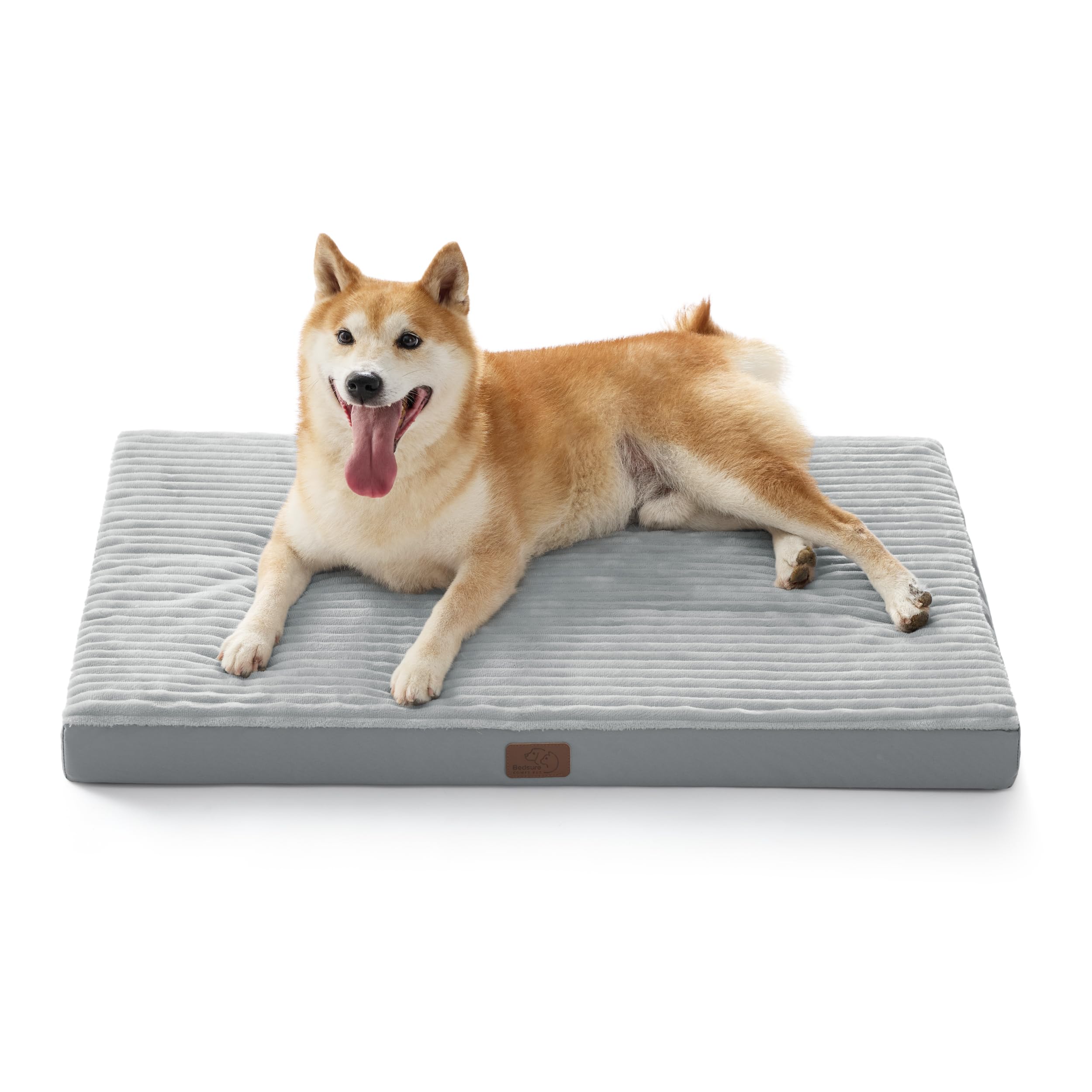 Bedsure ComfyFleece Dog Bed for Small Dogs - Orthopedic Pet Beds with Removable Washable Cover, NOT Waterproof Egg Crate Foam Puppy Mat, Suitable for Pet Up to 20 lbs, 23"x17"x2.8", NOT for Chewers