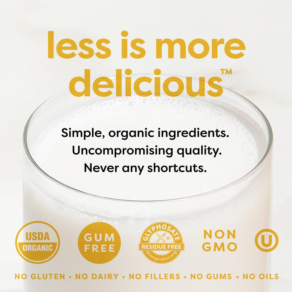 MALK Almond Milk Unsweetened (32oz, Pack of 6) - Shelf Stable Organic Almond Milk, Non GMO, Whole 30, Dairy Free, Vegan, Plant Based, No Gums or Fillers - Malk for Smoothies, Cereal, Coffee,Creamer